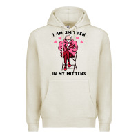 Oatmeal Heather funny i am smitten in my mittens bernie Premium Hoodie - artisFamous