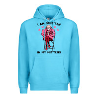 Ocean Blue funny i am smitten in my mittens bernie Premium Hoodie - artisFamous