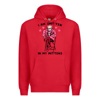 Red funny i am smitten in my mittens bernie Premium Hoodie - artisFamous