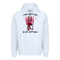 White funny i am smitten in my mittens bernie Premium Hoodie - artisFamous