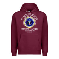 Burgundy inauguration day Premium Hoodie - artisFamous