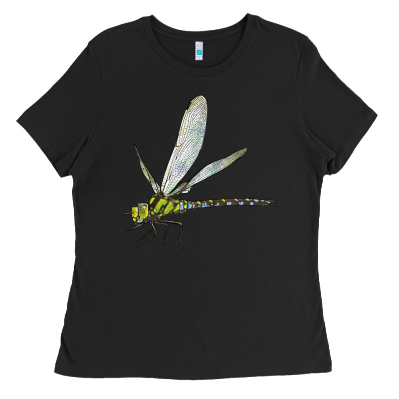 Blue And Yellow Dragonfly Ladies Tee by LillyAllenDesigns | Teevron