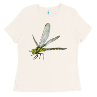 Bone Blue And Yellow Dragonfly Ladies Tee - LillyAllenDesigns