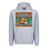 Heather Grey pumpkins Premium Hoodie - RanaPortraitStore