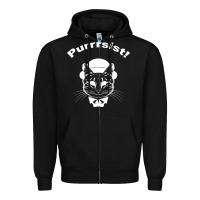 Black Purrrsist Zipper Hoodie - Bettercallsaul