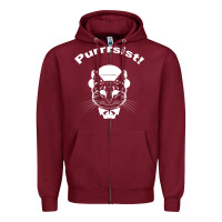 Burgundy Purrrsist Zipper Hoodie - Bettercallsaul