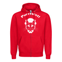 Red Purrrsist Zipper Hoodie - Bettercallsaul
