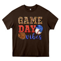 Chocolate Brown game day vibes Heavy Core Tee - BundleAndBundleShop