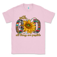 Bubblegum Pink with god all things are possible with sunflower bbs Classic Tee - BundleAndBundleShop