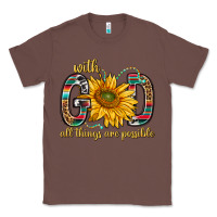 Chestnut with god all things are possible with sunflower bbs Classic Tee - BundleAndBundleShop