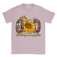 Lilac with god all things are possible with sunflower bbs Classic Tee - BundleAndBundleShop