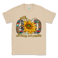 Mushroom with god all things are possible with sunflower bbs Classic Tee - BundleAndBundleShop