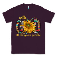 Plum with god all things are possible with sunflower bbs Classic Tee - BundleAndBundleShop