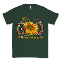 Sports Green with god all things are possible with sunflower bbs Classic Tee - BundleAndBundleShop