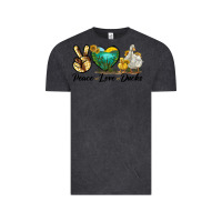 Vintage Black Peace Love Ducks Vintage Tee - LillyAllenDesigns