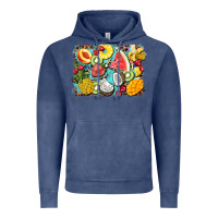 Vintage Denim summer fruits background Vintage Hoodie - BarkalooDesign