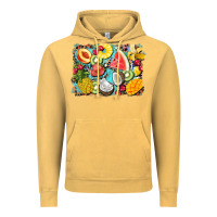 Summer Fruits Background Vintage Hoodie | Teevron