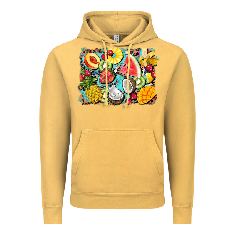 Summer Fruits Background Vintage Hoodie by BarkalooDesign | Teevron