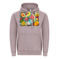 Vintage Zinc summer fruits background Vintage Hoodie - BarkalooDesign