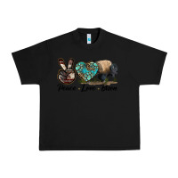 Black Peace lLve Bison Urban Heavy Tee - LillyAllenDesigns