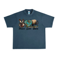 Midnight Navy Peace lLve Bison Urban Heavy Tee - LillyAllenDesigns