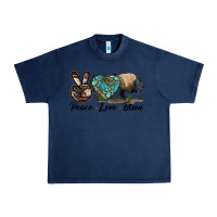 Navy Peace lLve Bison Urban Heavy Tee - LillyAllenDesigns