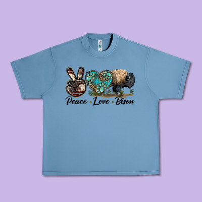 Peace Llve Bison Urban Heavy Tee Designed By Lillyallendesigns