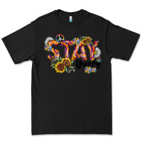 Black Stay Groovy Premium Tee - CowhideDigitalArt
