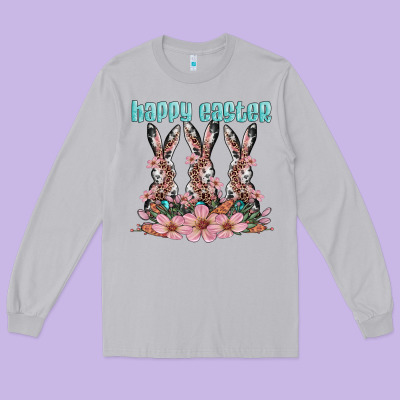 Happy Easter Bunny Long Sleeve Tee Designed By Artiststas