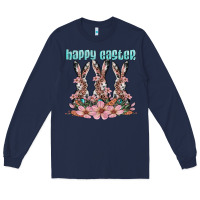Navy happy easter bunny Long Sleeve Tee - Artiststas