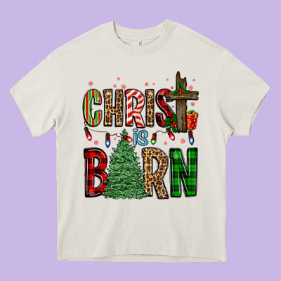Christ Is Born Heavy Core Tee Designed By Fadigitalartstudio