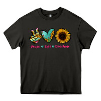 Asphalt Peace Love Sunshine Heavy Core Tee - RanaPortraitStore