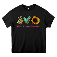 Black Peace Love Sunshine Heavy Core Tee - RanaPortraitStore