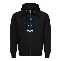 Black Purrrsist Zipper Hoodie - Bettercallsaul