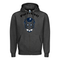 Charcoal Heather Purrrsist Zipper Hoodie - Bettercallsaul