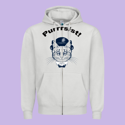Purrrsist Zipper Hoodie Designed By Bettercallsaul