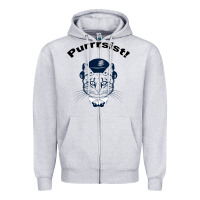 Heather Grey Purrrsist Zipper Hoodie - Bettercallsaul