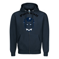 Navy Purrrsist Zipper Hoodie - Bettercallsaul