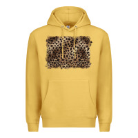Antique Gold handdrawn leopard pattern brown Premium Hoodie - BarkalooDesign