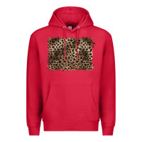 Cardinal handdrawn leopard pattern brown Premium Hoodie - BarkalooDesign