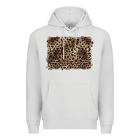 Dove Grey handdrawn leopard pattern brown Premium Hoodie - BarkalooDesign