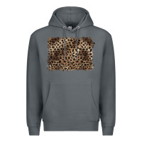 Rock handdrawn leopard pattern brown Premium Hoodie - BarkalooDesign