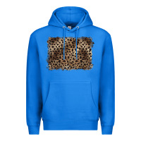 True Royal handdrawn leopard pattern brown Premium Hoodie - BarkalooDesign