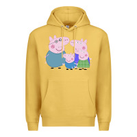 Antique Gold peppa pig family Premium Hoodie - artisFamous