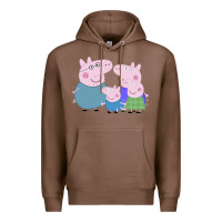 Chestnut peppa pig family Premium Hoodie - artisFamous
