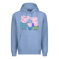 Colony Blue peppa pig family Premium Hoodie - artisFamous