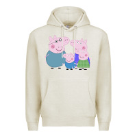 Oatmeal Heather peppa pig family Premium Hoodie - artisFamous