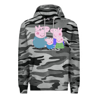 Slate Camo peppa pig family Premium Hoodie - artisFamous