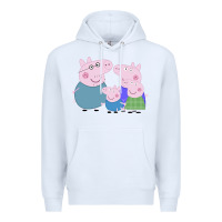 White peppa pig family Premium Hoodie - artisFamous