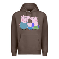 Coffee peppa pig family Premium Hoodie - artisFamous